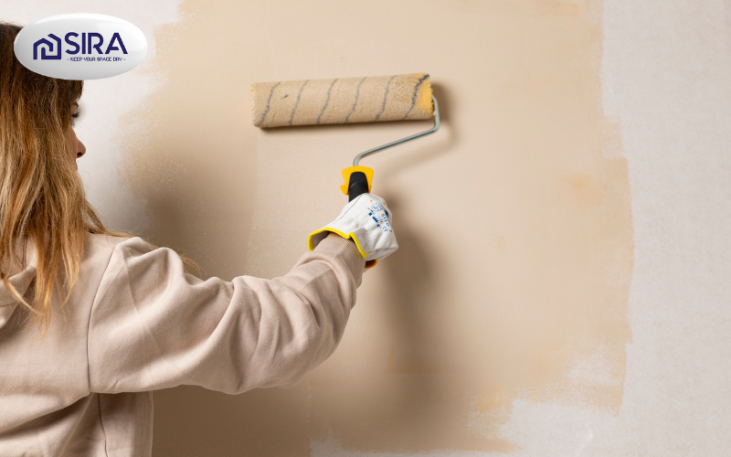 cách sơn tường 2 màu