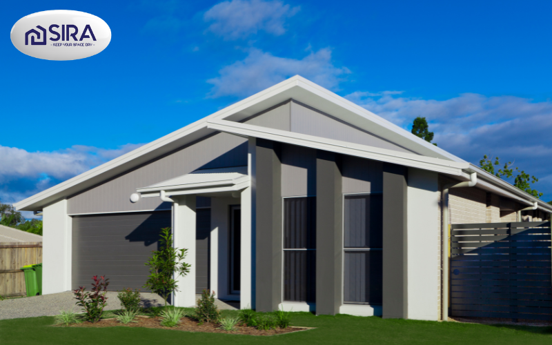 phoi-mau-son-nha-cap-4-mai-thai-bang-tong-mau-trang Chọn màu trắng khi sơn nhà cấp 4 mái Thái