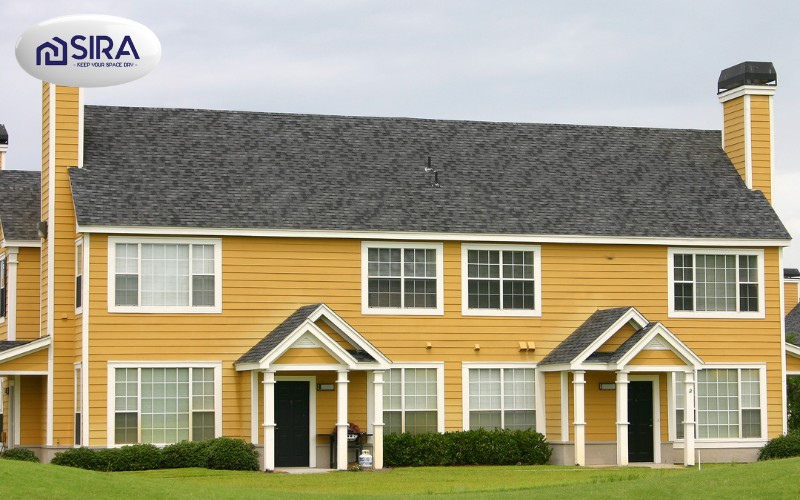 Phối màu vàng chanh với màu trắng, xám