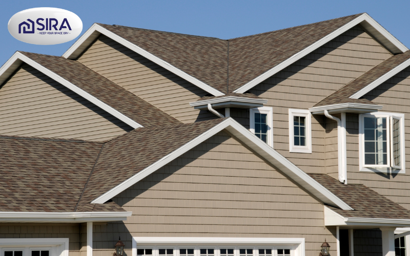 Sơn nhà màu nâu cà phê kết hợp với màu trắng