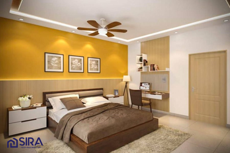 sơn nhà màu vàng nâu