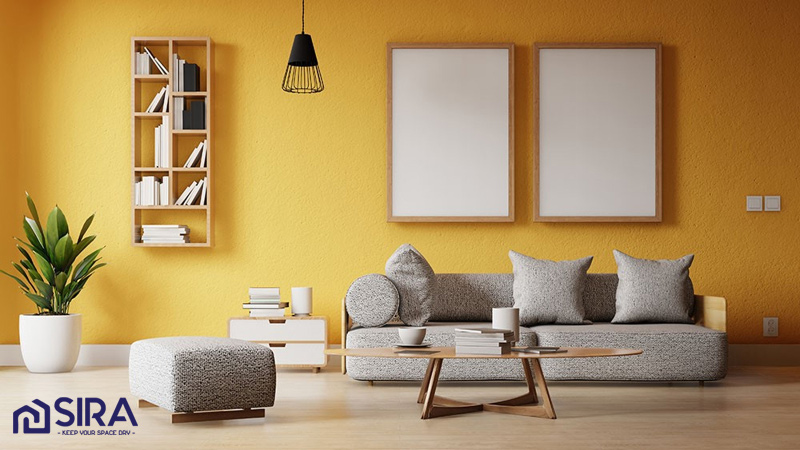 sơn nhà màu vàng nâu