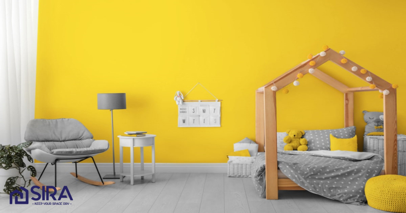 sơn nhà màu vàng nâu